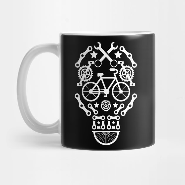 Funny Bicycle Cycling Skull Humor Graphic by Circle-Print